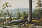 Tavla Maria Fyrberg 2000, motiv fjällen. M21
