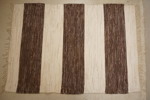 Matta brun vit 135x195cm. B15