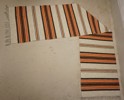 Plastmatta orange-brun-vit 68x295. B55