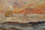 Lars P. Tavla, motiv segelbåtar. M35