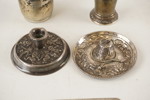 Små silverkoppar, silverljushållare mm 150gram. A75