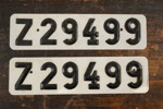 Registreringsskyltar. A43