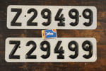 Registreringsskyltar. A43