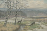 Larz Friberg 90 Rådjur 73x51cm. M45