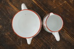 Socker & grädde med ren motiv i flussglas. G27