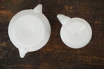 Socker & grädde med ren motiv i flussglas. G27