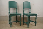 Stefan Olofsson 2-stolar grön målade. B208