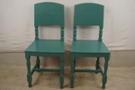 Stefan Olofsson 2-stolar grön målade. B208