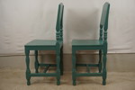 Stefan Olofsson 2-stolar grön målade. B208