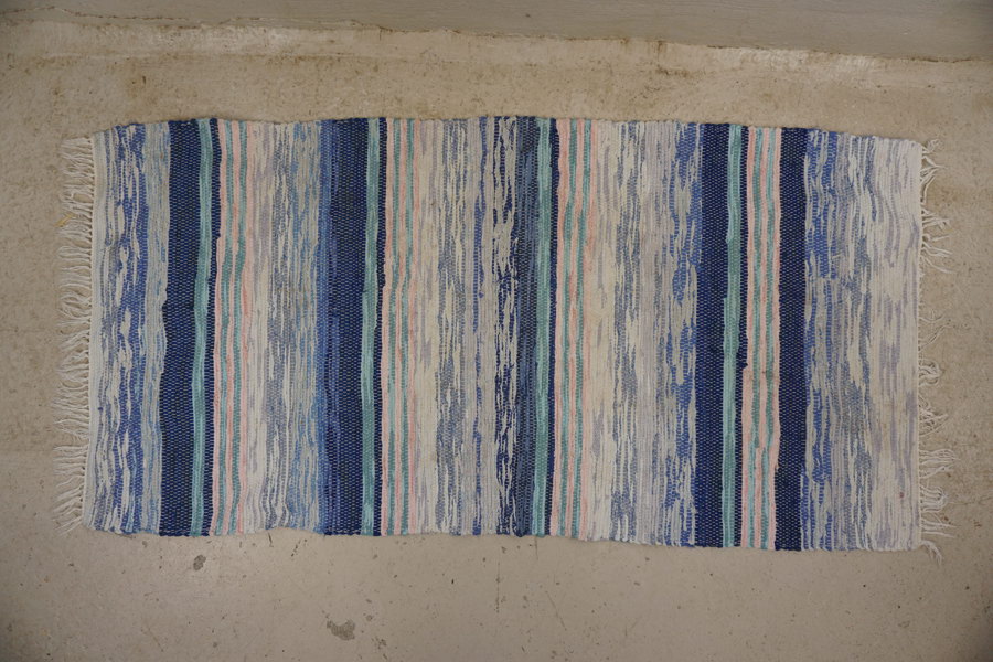 Trasmatta 75x150cm blå mm. B234