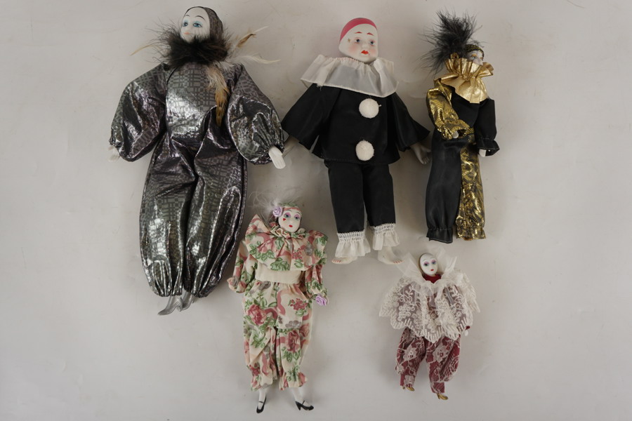 5st Porslinsdockor Poirot svart kläder. A109