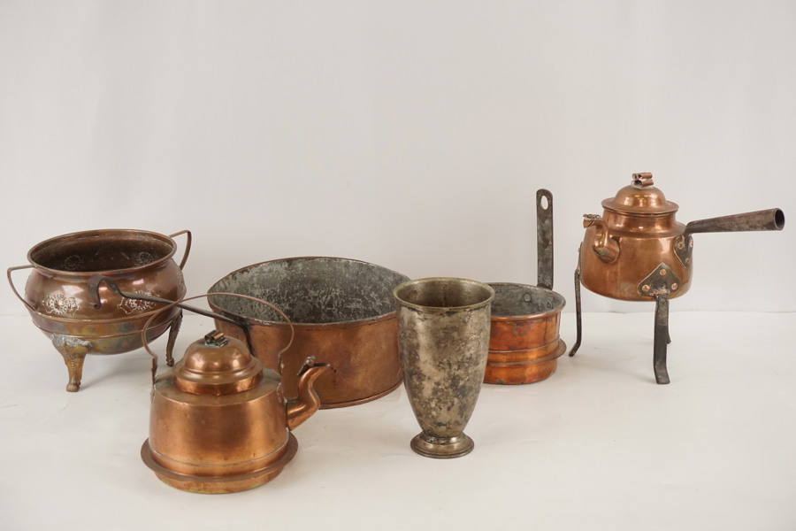 Kaffekanna i koppar mm. BC259