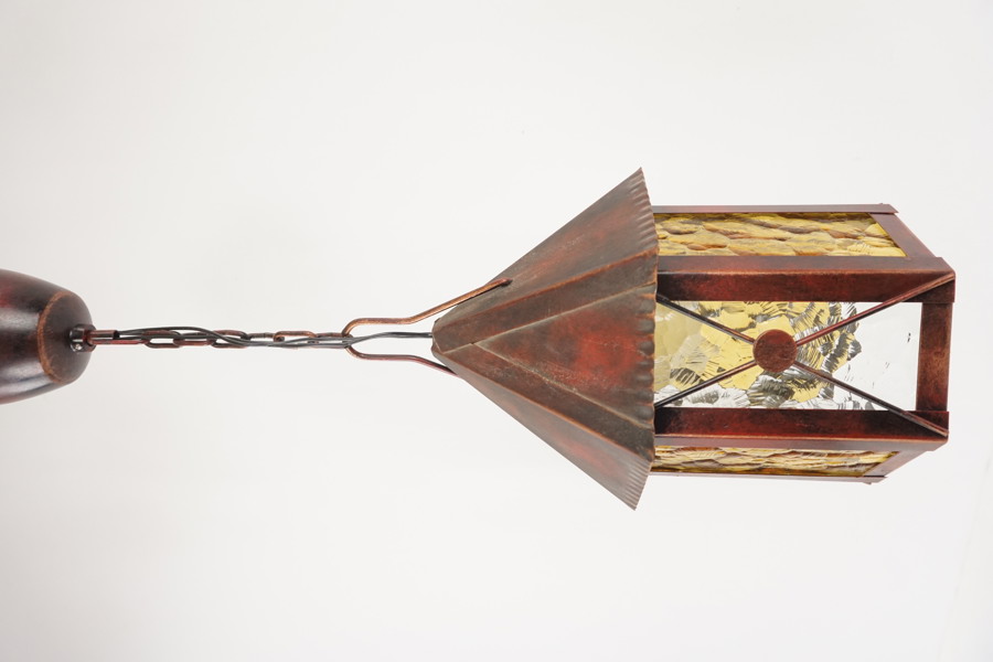 Taklampa i koppar. D49