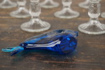 Glasskulptur blå fisk mm. G69