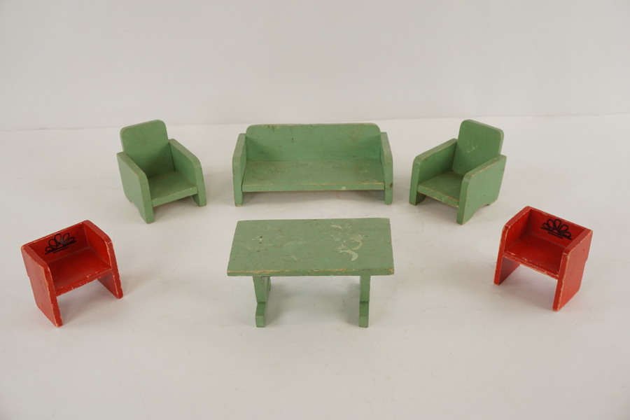Miniatyr, Soffa, fåtöljer & bord. A279/