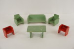 Miniatyr, Soffa, fåtöljer & bord. A279/