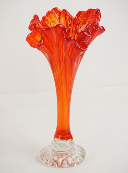 Strutvas Blomvas orange retro. G13 