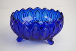 Art Deco Lausitzer Glaswerke blå skål. G14