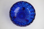 Art Deco Lausitzer Glaswerke blå skål. G14