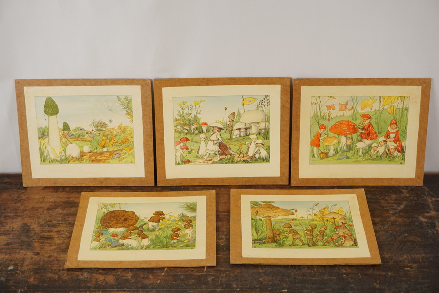 5st Signe Aspelin tryck i färg. A74