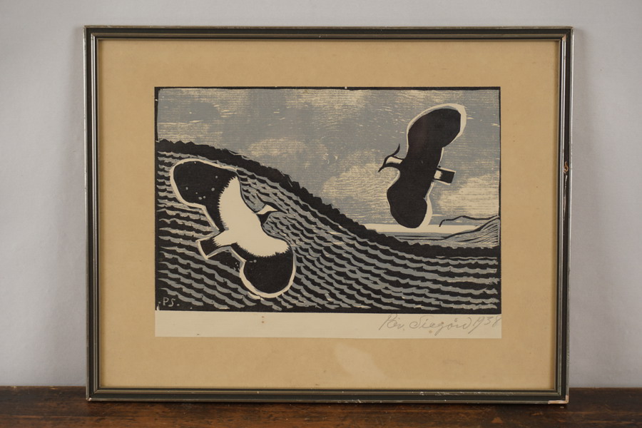 Pär Siegård träsnitt signerad 32x26. M13