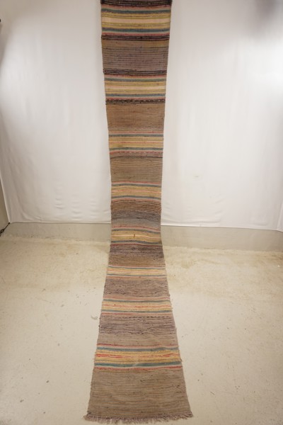 Lång trasmatta brun mm 53x370. B91