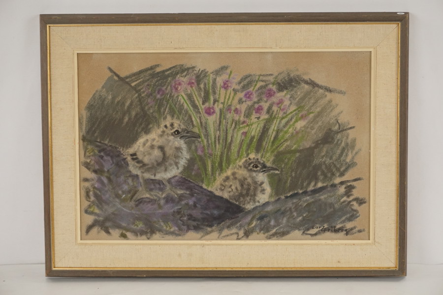 Larz Friberg 62 fågelungar 53x45cm. M52/