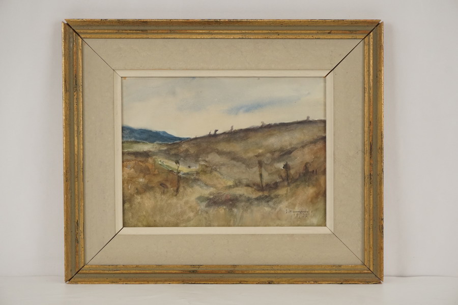 Tavla, Eric Hemmingsson, motiv fjällhed. M15/