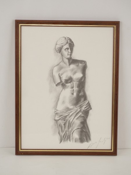 Tekning, motiv Venus de Milo. M22/