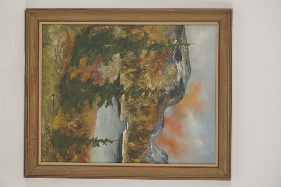 Tavla S.Wohlstöm, motiv fjäll. M29/