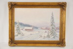M Hallengren Snölandskap 85x65. M29