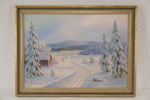 M. Hallengren Vinterlandskap 79x59. M32