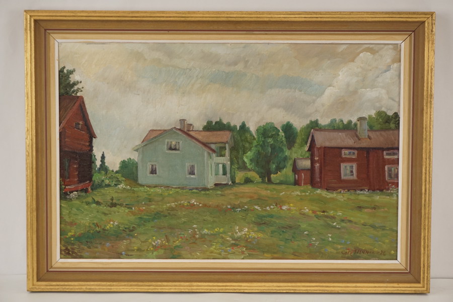 Göte Hennix - Gård 71x49. M48
