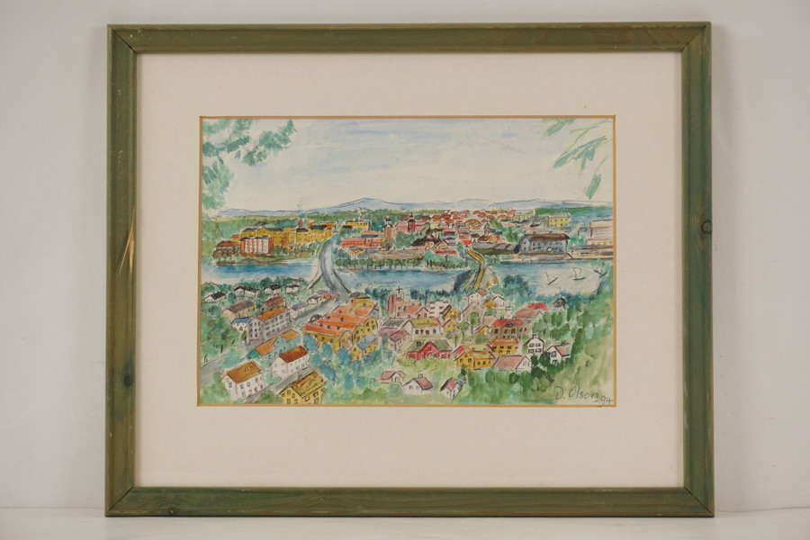 Olle Olson - Stadsvy 40x33. M100