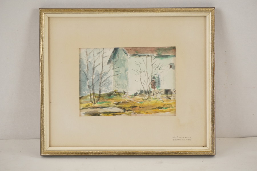 Sven Cronholm. Högsjö gamla kyrka, 18x16. M113