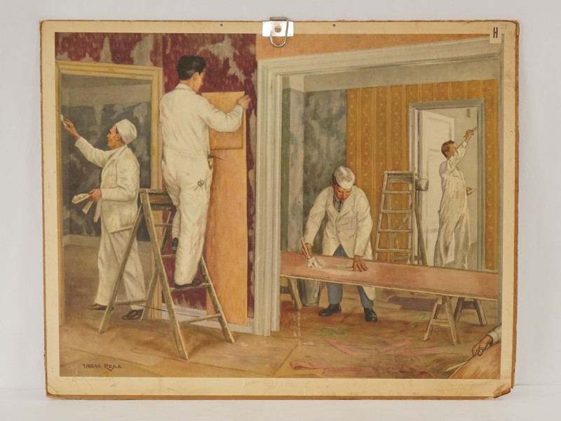 U. Rejle, Skolplansch, målare 85x68. M115 