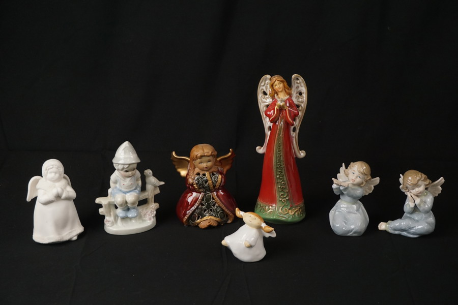 Vintage angelfigurer i porslin/keramik. G37/