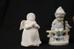 Vintage angelfigurer i porslin/keramik. G37/