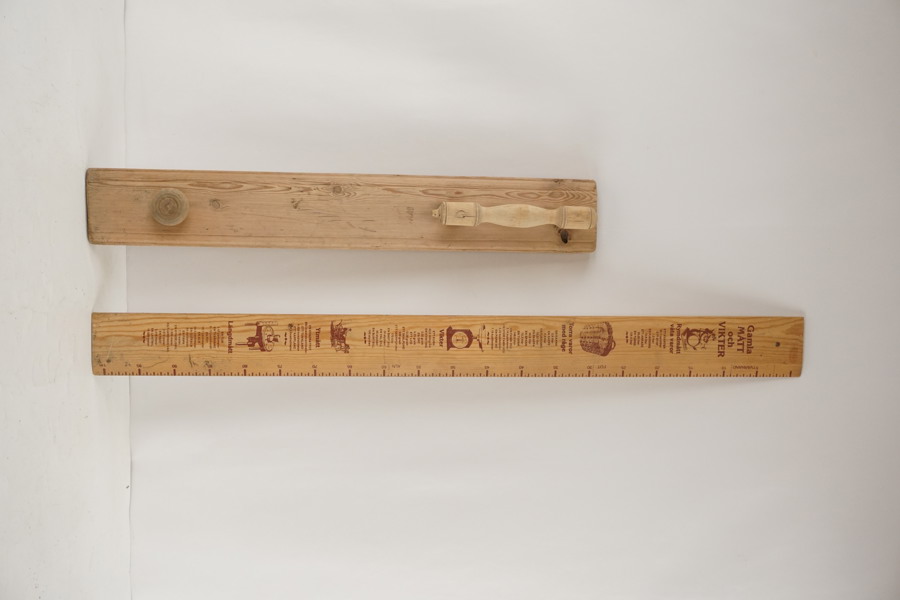 Vintage mått bräda mm. B156/