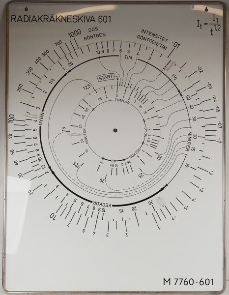 Radiakräkneskiva 601 militär plansch. M25