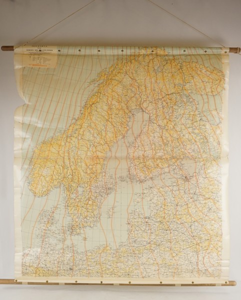 Norden med grannländer karta. A226