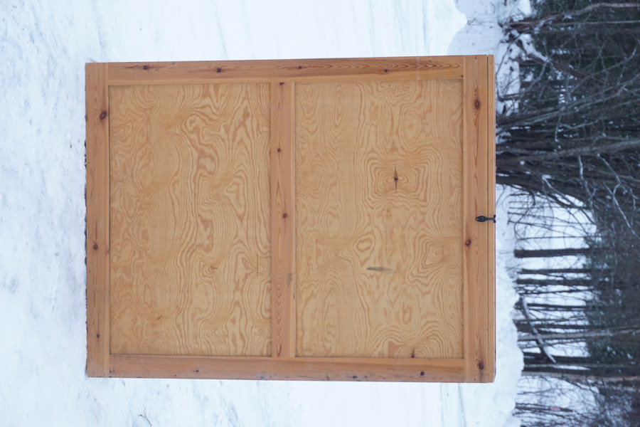 Panelförvaringslåda i trä. B140