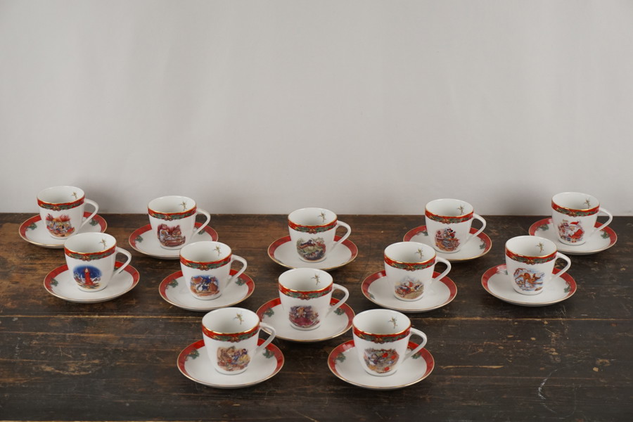 Disney Jul, Stefan Lindahl kaffe koppar med fat. G1