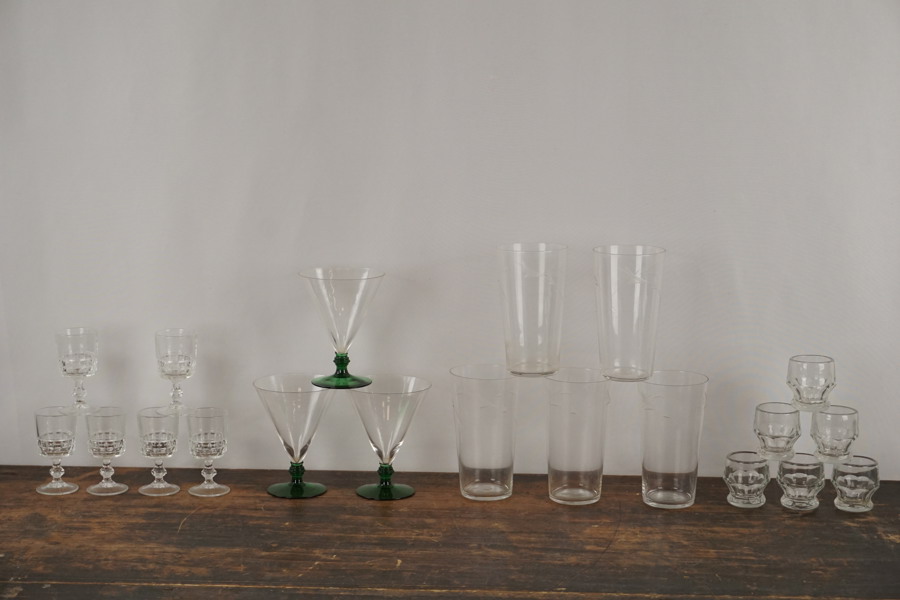 20st Äldre blandade glas. G13