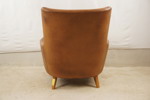 Läderfåtölj brun. B126