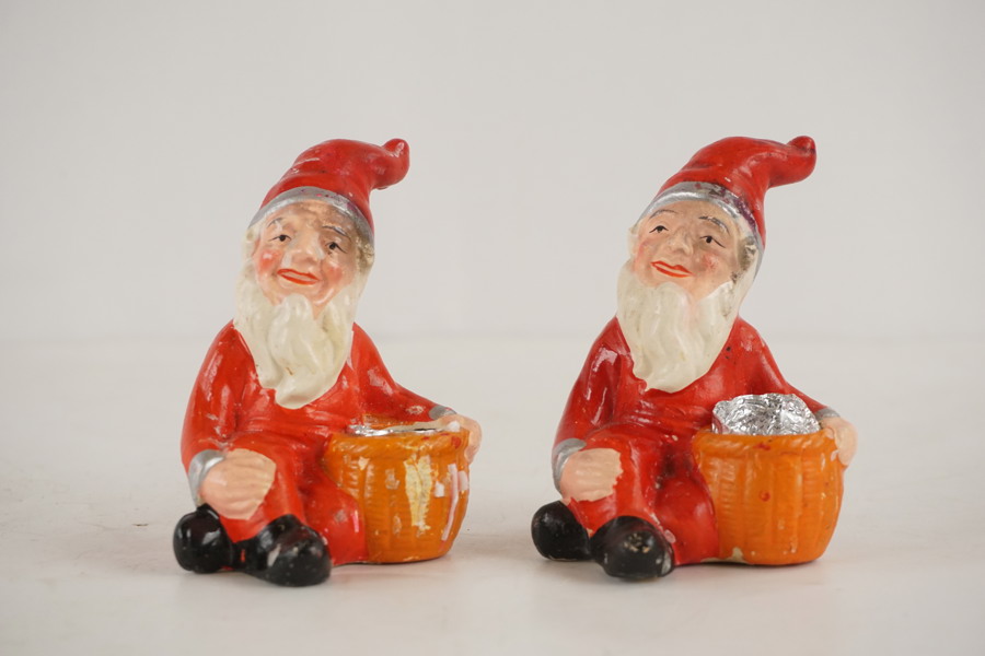 2st Vintage jultomtar ljusstake. G22