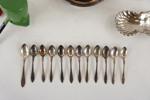 Skål med lock & bestick i ny silver mm. A178/