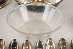 Skål med lock & bestick i ny silver mm. A178/