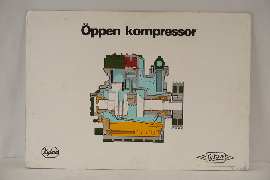 Plansch Öppen kompressor Kylma Bitzer M17/