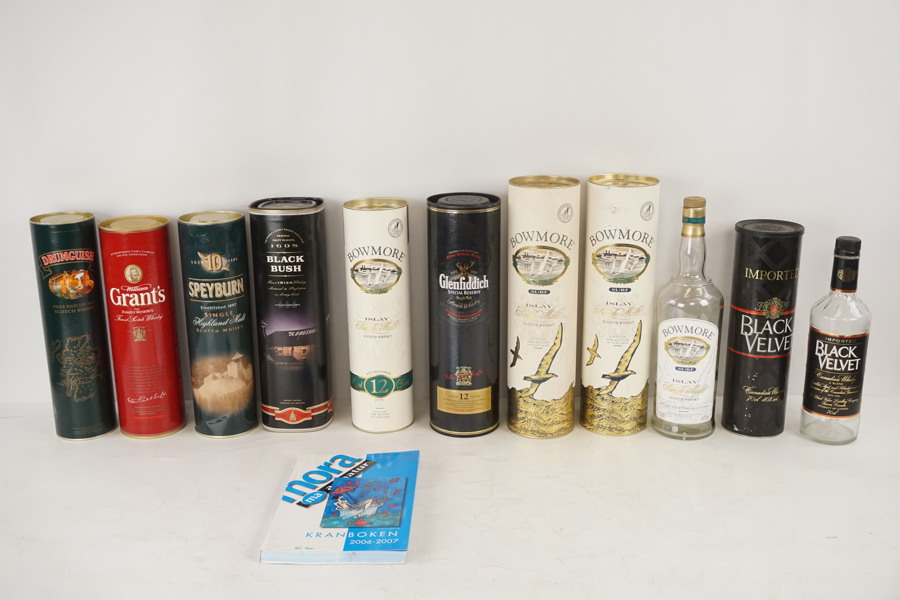 Bowmore mm tomrör whiskey. BC168